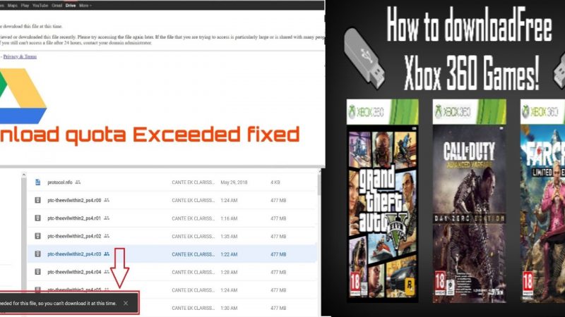 How to Download Any Xbox 360 Game for Free + How to fix google drive quota exceeded